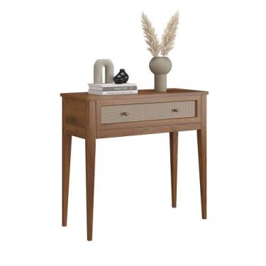 Imagem de Aparador em Madeira Maciça 1 Gaveta Viena Amêndoa - Apaixone&Decore Re