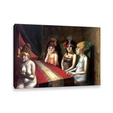 Imagem de SDYJ6GSW Otto Dix Print on Canvas The Salon I Paintings otto dix arte de parede famosa tela de arte pôsteres para decoração de parede para quarto sala de estar 70 x 50 cm (71.1x50.8 cm) sem moldura