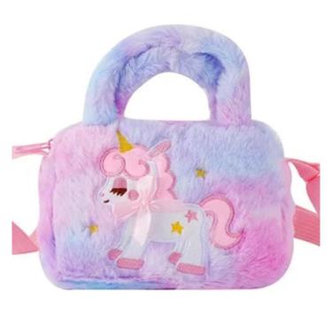 Imagem de Bolsa Bolsinha Infantil Unicórnio Pochete Cintura Mochila