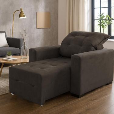 Imagem de Poltrona Amamentação E Decoração Helena Marrom	