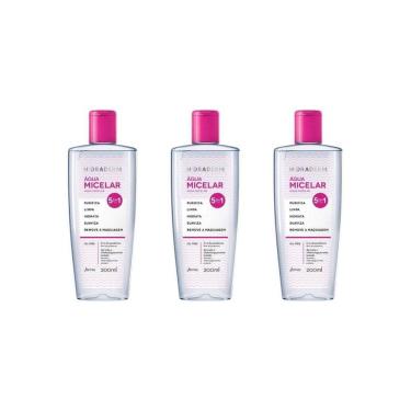 Imagem de Agua Micelar Hidraderm 200Ml Solução Limpeza 5Em1-Kit C/3Un