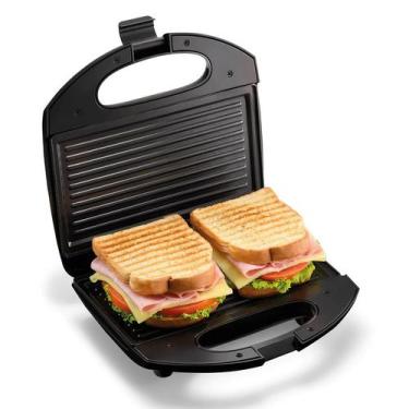 Imagem de Sanduicheira e Grill Kian 2 Em 1 Antiaderente 750W 220V Preta