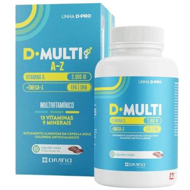 Imagem de D-Multi A-Z Omega 3 + Vitaminas + Minerais 120 Capsulas