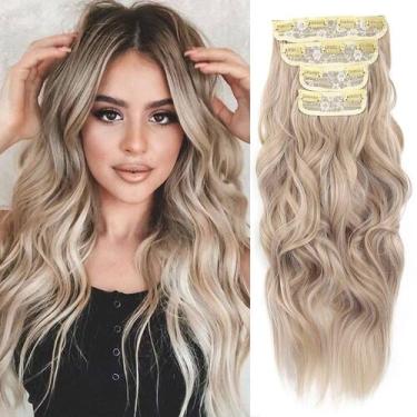 Imagem de Extensões de cabelo MSBELLE Long Wavy 20 polegadas sintéticas 200g