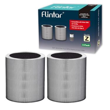 Imagem de Flintar Filtro de substituição True HEPA Z, compatível com purificador de ar Winix C610, 1712-0121-00, filtro Z, filtro HEPA verdadeiro grau H13 3 em 1, pacote com 2