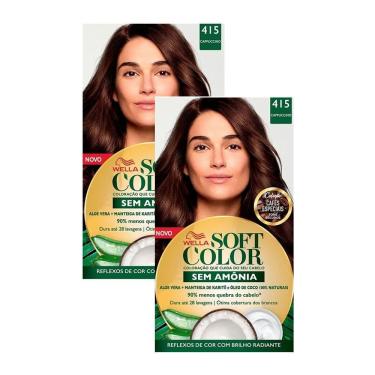 Imagem de Tintura Soft Color Sem Amônia Cappuccino 415 | Kit com duas unidades