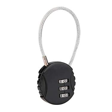 Imagem de Ymiko Fechadura de Combinação de 3 Discagens, Cadeado de Código de Segurança Com Senha de Liga de Zinco Com Mini Tamanho Compacto para Transporte Em Viagem, Fácil de Operar, Curto