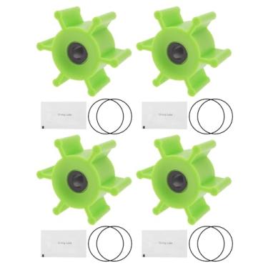 Imagem de Impulsor de poliuretano 6303-0007-P com anel de vedação e 4 peças de graxa de glicerina apto para bombas de lastro Jabsco 18220 Sternwheel/barco de esqui aquático, adequado para bomba de lastro