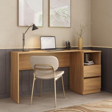 Imagem de Escrivaninha 150,5cm com Nicho e 2 Gavetas Flex Multimóveis MP6035