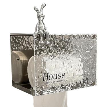 Imagem de Suporte para, caixa para toalha de - Suporte para lenços de caixa montado na parede - Porta-lenços de parede à prova de poeira dispensador de lenços para banheiro e vaso sanitário