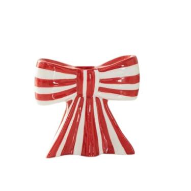 Imagem de Generic Castiçal de cerâmica criativo exclusivo castiçal romântico candelabro decoração de mesa (vermelho)