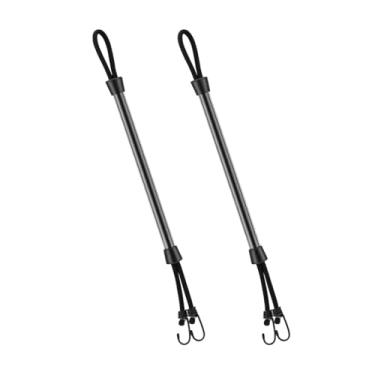 Imagem de menolana Vara de amarração para barco, fácil de usar, com gancho, preta, à linha de amarração para lanchas e barcos de alumínio, 16 Inch