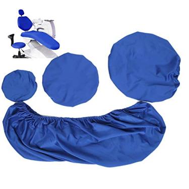 Imagem de Yinhing Conjunto de Capa de Cadeira Dentária Lavável, Alta Elasticidade, Durável, Kit Protetor de Almofada de Encosto de Cabeça para Clínicas Odontológicas, Azul Claro Azul M L ()