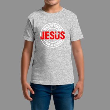 Imagem de Camisetas Infatil Básica Masculina Casual Estilosa Gola Redonda King O