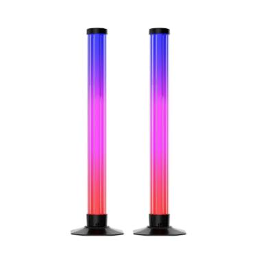 Imagem de 2PCS Lâmpada Ambiente Controle via APP BT Remoto IR Luz de Captura RGBIC 360 Graus para Jogos Cristal