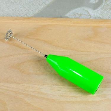 Imagem de Misturador Mixer Elétrico Portátil - Batedor para Ovo Café Leite e Chá - Aço Inoxidável e Prático (Verde,M)