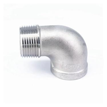 Imagem de Rosca fêmea para macho de 2,5 cm de aço inoxidável 304 conector de cotovelo de 90 graus encaixe de tubulação água óleo ar