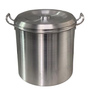 Imagem de Caldeirão Alumínio N° 35 Linha Hotel Reforçado Latão Industrial, 30 Litros, Grande para Feijoada e Cervejeira Alumdill