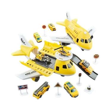 Imagem de Conjunto De Brinquedos De Carro E Avião Para Crianças Com 6 Sinais De 