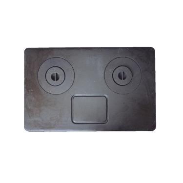 Imagem de Chapa Fogão A Lenha 2 Furos Com Redução Multiuso 92X59Cm