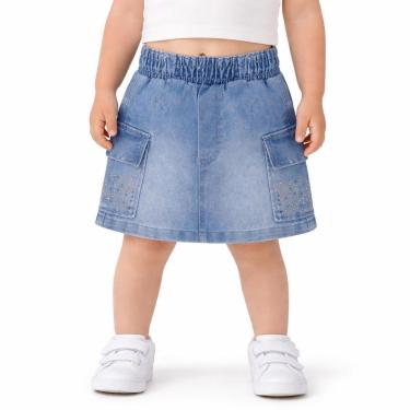 Imagem de Saia Infantil Look Jeans Cargo Jeans - 01 - UNICA-Feminino