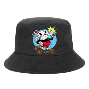 Imagem de Chapéu de pescador Cupheads Anime Folding Sun Fishing - yiweisai