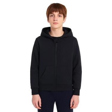 Imagem de Moletom Canguru Zíper Com Capuz Infantil e Juvenil Unissex Básica Kyly-Unissex