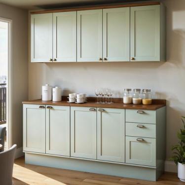 Imagem de Armário de Cozinha Compacta Modulada 2,0m 9 peças Iluminata Genialflex