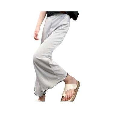 Imagem de Calças Coloridas De Verão Para Meninas Com Cintura Elástica Moda Casua