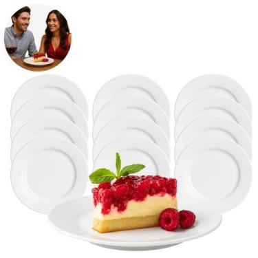 Imagem de 12 Pratos Raso Branco De Melamina P/ Sobremesa 15,2cm - Fx