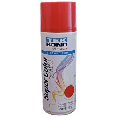 Imagem de Kit tinta spray vermelho 350ml super color 12 unidades - tek bond