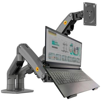 Imagem de Kit Suporte Articulado Monitor e Notebook Pistão F160 NB + Bandeja Apoio NBH-1