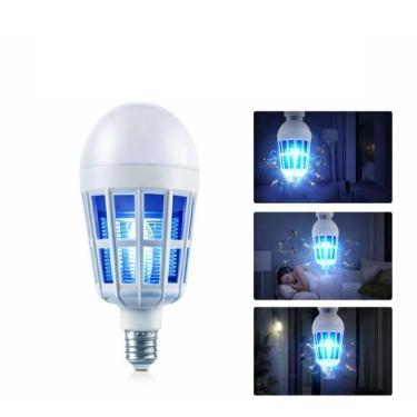 Imagem de Lampada Mata Inseto Armadilha Led Bulbo Repelente Mosquito Grade Mata Cupim Insetos Zik...