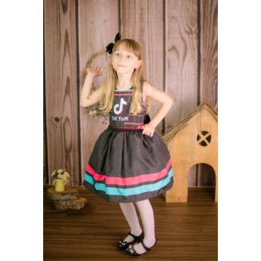 Imagem de Vestido infantil tiktok RN-16 - Meow Meow Kids , Preto