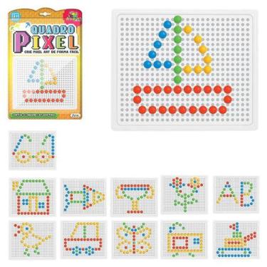 Imagem de Quadro Pixel Educativo Para Crianças Brinquedo Infantil Puzzle Arte em