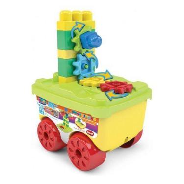 Imagem de Brinquedo Blocos De Montar Box Engrenagens Blocolandia Carri - Dismat,