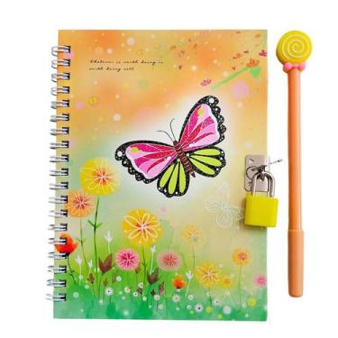 Imagem de Diário Com Caneta Fofa Infantil Menina Caderno Fofy Cor:Alegria