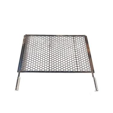 Imagem de Grelha Moeda Inox Chapa Grossa c Aba 47x43 Churrasco GML550 - INOX LAU