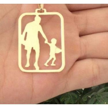 Imagem de Pingente Pai e Filho Com Bola Ouro 18 k Peso 3,00 Gramas 40 mm - Pinge