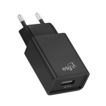 Imagem de ELG, WC1APT, Carregador de Parede Universal, 1 Saída USB 1A, Carga Rápida Speed Plus Port, Bivolt Automático, Ampla Compatibilidade, Preto