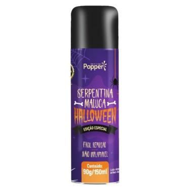 Imagem de Spray De Serpentina Maluca Halloween - 150ml Preto