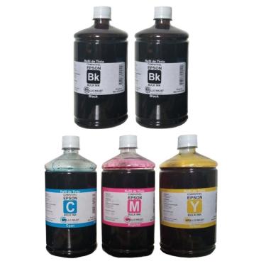 Imagem de Kit 5 Litros Tinta APOLLO INKJET P/ Impressora Epson l3150 -L355 - L365 - L375 - L395 - L110 - L120 - L200 - L210 - L220 - L300 - L350 - L355 - L365 