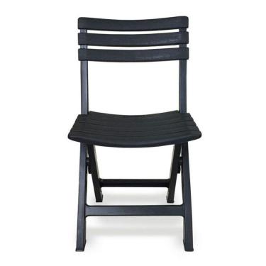 Imagem de Cadeira De Plástico Dobrável Lanchonete Preta 110Kg Arqplast