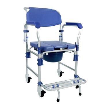 Imagem de Cadeira De Banho Sanitária Alumínio Até 150 Kg D60 Dellamed