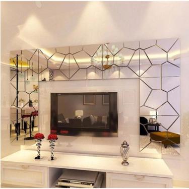 Imagem de Espelho Decorativo Voronoi Grande Acrílico 3,20mx 0,40m