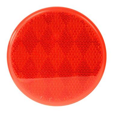 Imagem de Grand General 80814 refletor adesivo vermelho redondo de 7,6 cm para caminhões, reboques, trailers e ônibus, 1 pacote