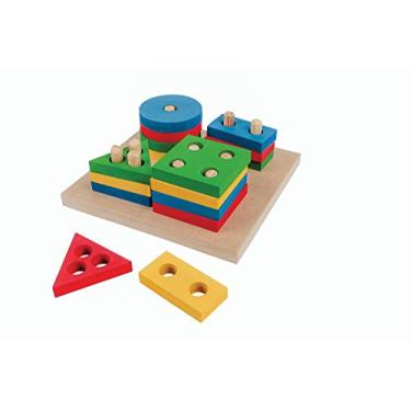 Imagem de Carlu Brinquedos - Prancha de Seleção Pequena Jogo Educativo, 3+ Anos, 16 Peças, Multicolorido, 1078