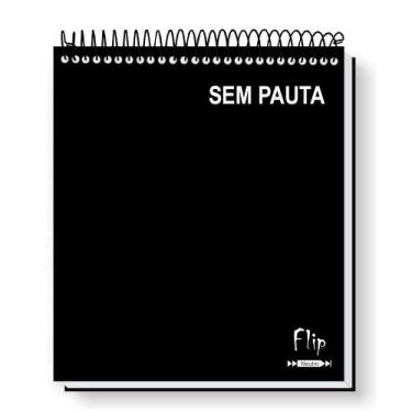 Imagem de Caderno Universitário Flip 10X1 160 Fls C.D. Tamoio - Neutro Preto Sem