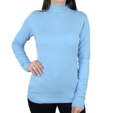 Imagem de Blusa Feminina Facinelli By Mooncity Tricot Azul Claro - 650945-Feminino