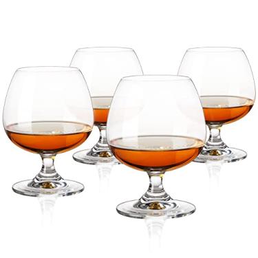Imagem de True Copos para beber Brandy Bourbon Whiskey Cognac Scotch, excelente copo de cristal sem chumbo para coquetel, pode ser lavado na lava-louças, 400 ml, conjunto de 4
